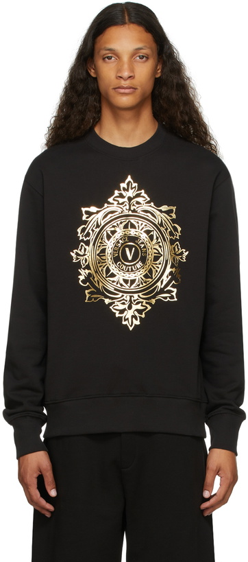 Photo: Versace Jeans Couture Black V-Logo Sweatshirt