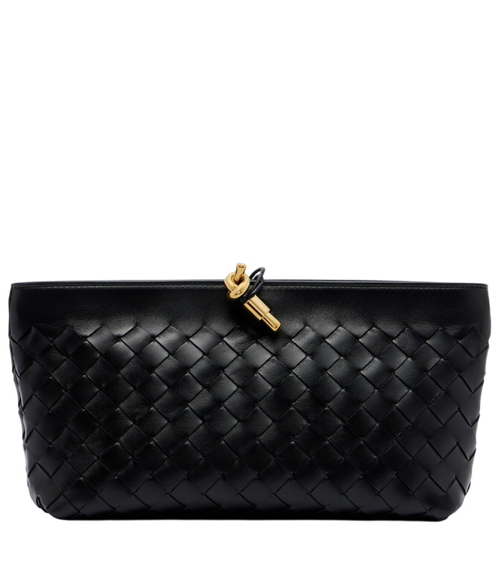 Photo: Bottega Veneta Andiamo Intrecciato Small leather clutch