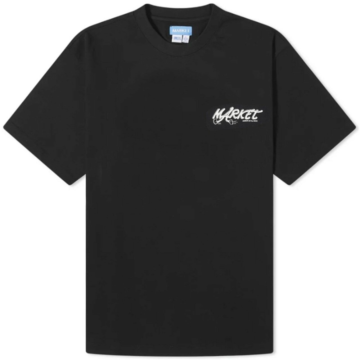 Photo: MARKET Men's Audioman T-Shirt in Washed Black