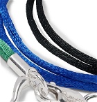 Rubinacci - Set of Three Silk Ribbon Bracelets - Men - Blue