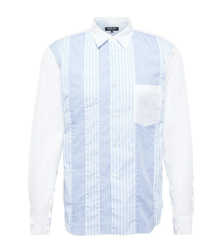 Photo: Comme des Garcons Homme Deux - Striped cotton poplin shirt