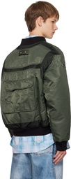 Andersson Bell Khaki Flight Layered Washed Bomber Jacket