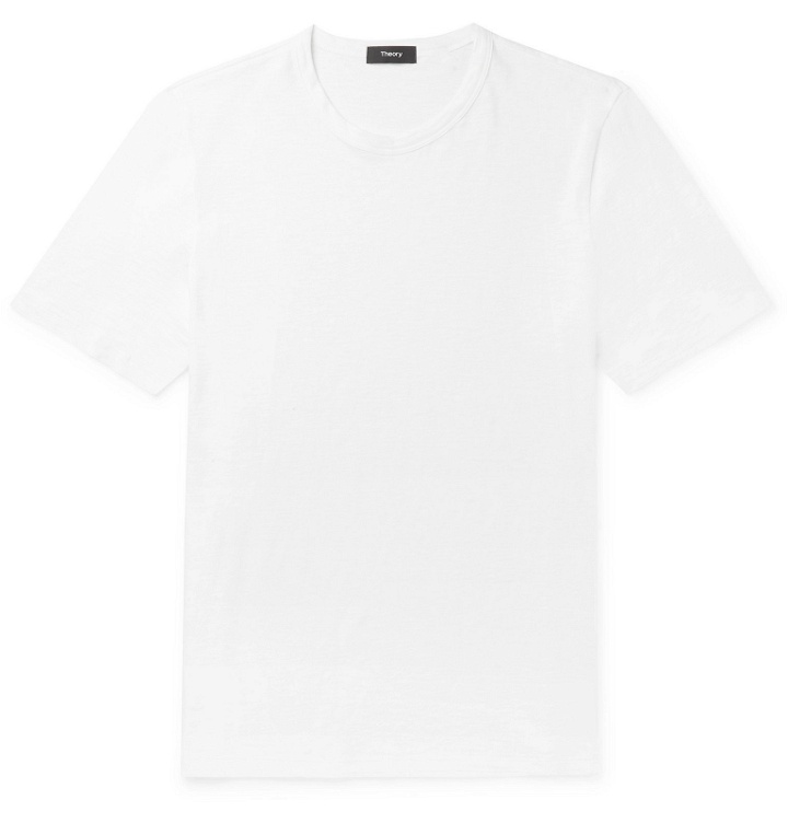 Photo: Theory - Cosmos Slub Cotton-Jersey T-Shirt - White