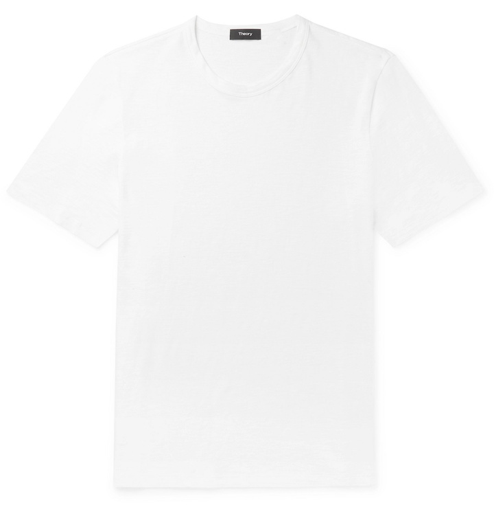 Photo: Theory - Cosmos Slub Cotton-Jersey T-Shirt - White