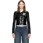 Courrèges Black Reedition Vinyl Jacket