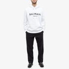 Balmain Men's Classic Paris Popover Hoody in White/Black