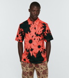 Dries Van Noten - Floral cotton jersey polo shirt