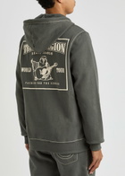 True Religion Big T Hooded Cotton-blend Sweatshirt Grey