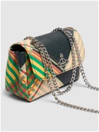 VIVIENNE WESTWOOD Small Derby Saffiano Print Shoulder Bag