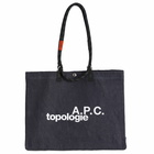 A.P.C. Men's x Topologie Shopping Tote in Indigo/Black 