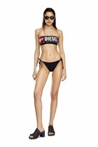 Diesel Bandeau bikini top with maxi logo - Bras Womens in Black