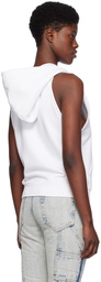 We11done White Sleeveless Hoodie