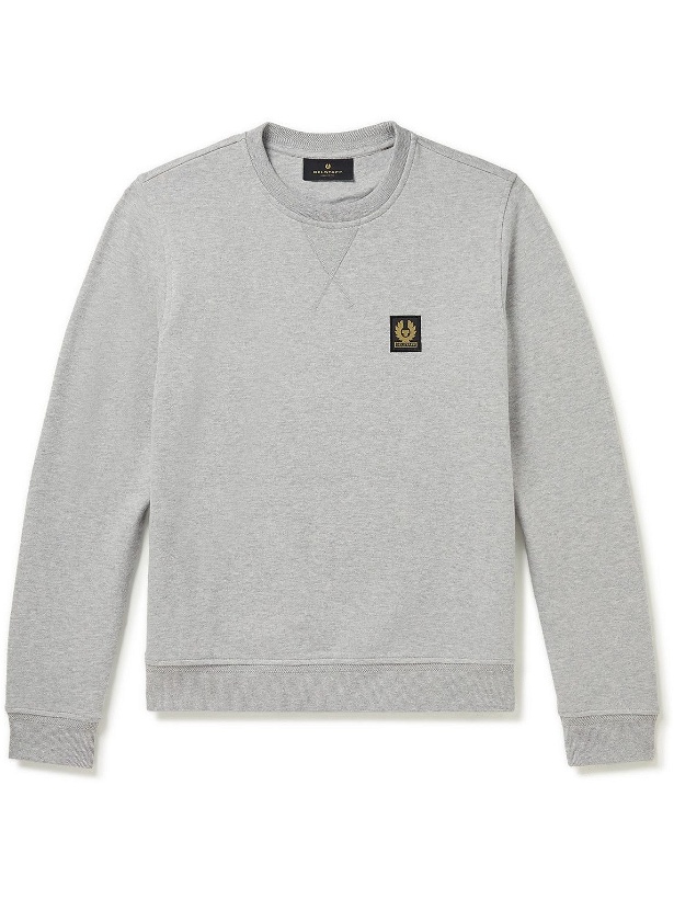 Photo: Belstaff - Logo-Appliquéd Cotton-Jersey Sweatshirt - Gray