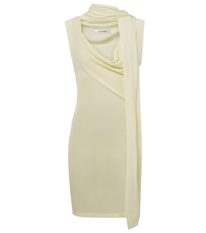 Photo: Aya Muse Draped scarf-detail minidress