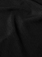 The Frankie Shop - Eliott Textured Stretch-Jersey T-Shirt - Black