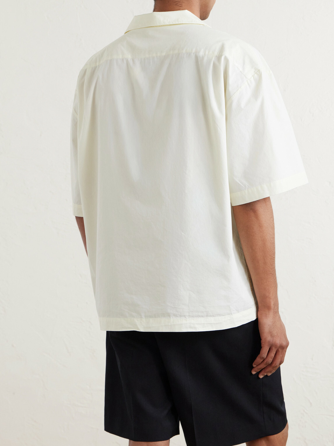 A Kind Of Guise - Samata Camp-Collar Organic Cotton-Poplin Shirt - Neutrals