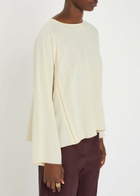 Forte_forte Stitch-effect Crepe top Cream