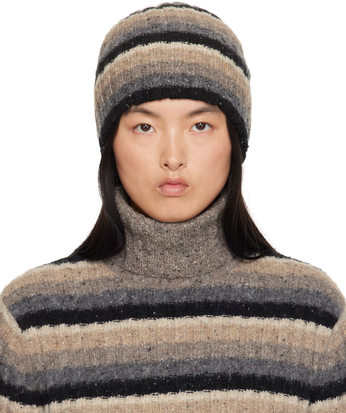 Photo: ERL Brown & Black Striped Beanie
