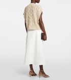 Brunello Cucinelli Cable-knit embellished sweater vest