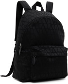 Valentino Garavani Black Toile Iconographe Backpack