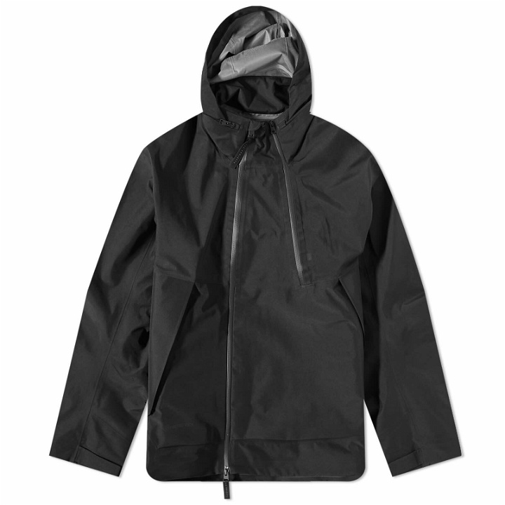 Photo: Norse Projects Men's Stand Collar Gore-Tex 3L Shell in Black