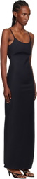 Coperni Black Garter Belt Maxi Dress