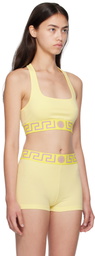 Versace Underwear Yellow Greca Border Scoop Bra