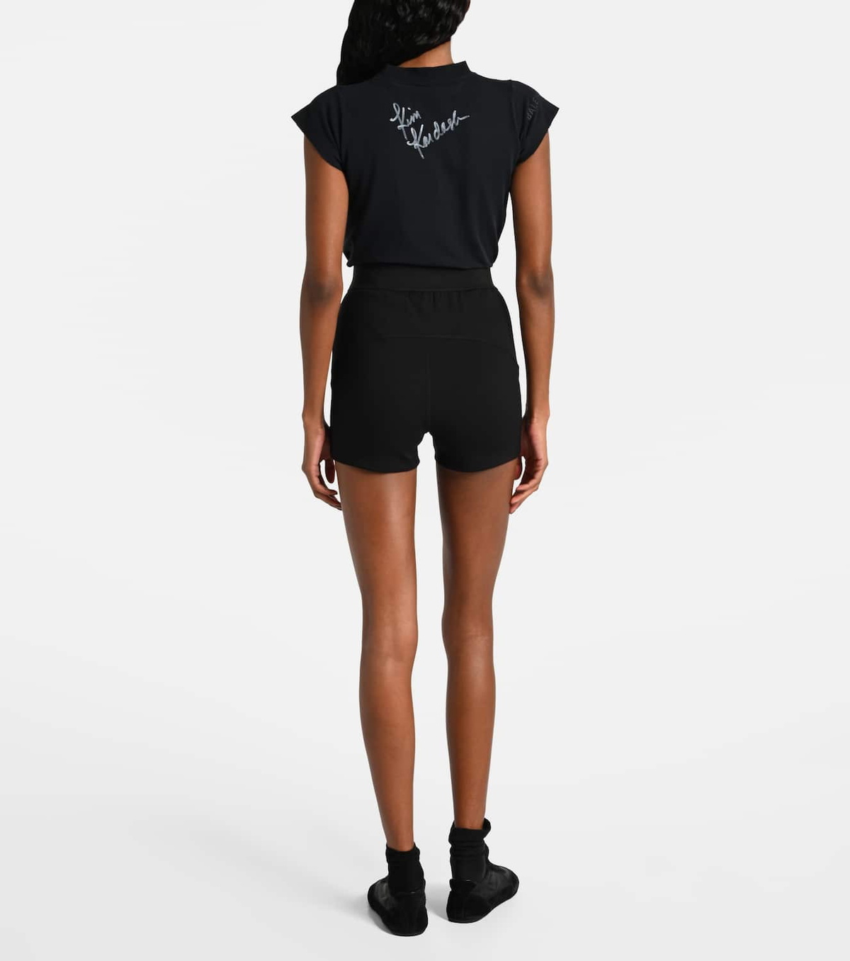 Wardrobe.NYC High-rise jersey shorts