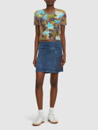 JW ANDERSON - Twisted Cotton Denim Mini Skirt