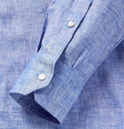 James Purdey & Sons - Mélange Linen Shirt - Blue