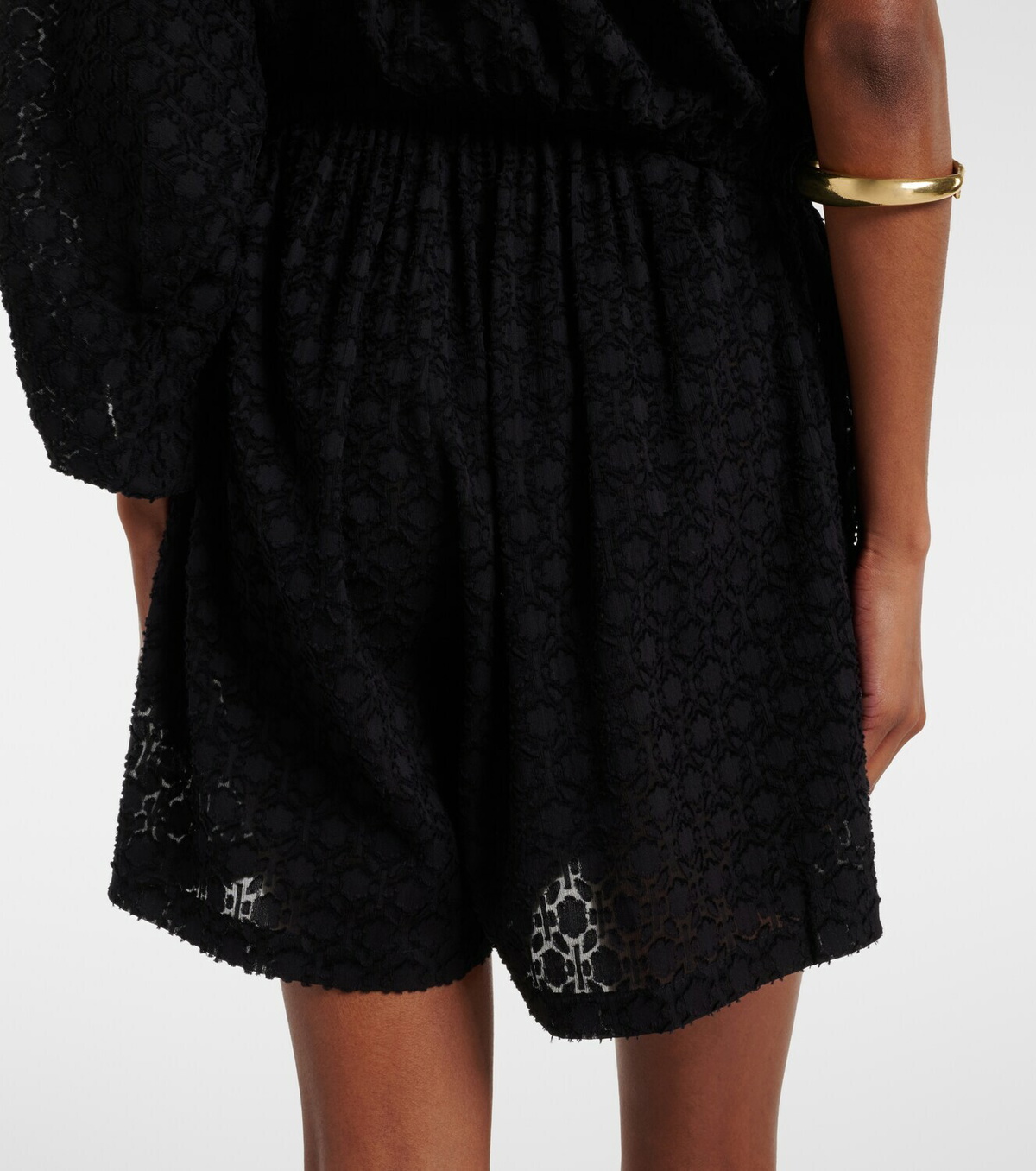 Eres Inoubliable silk and cotton jacquard shorts