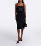 Dolce&Gabbana Lace-trimmed silk and cotton-blend romper