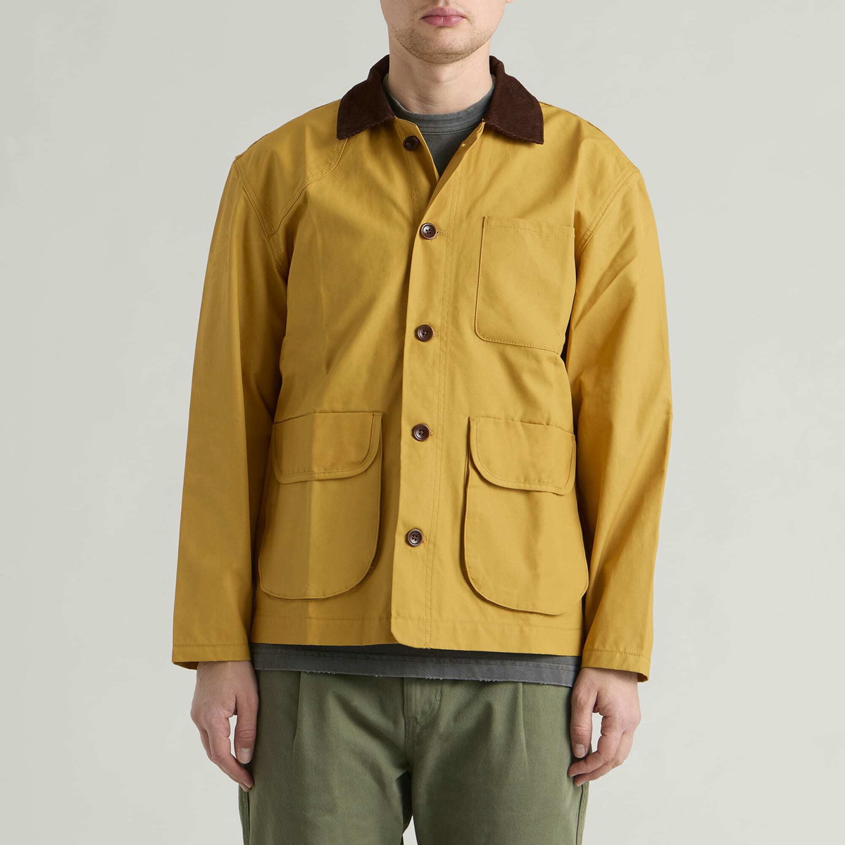 Service Works Men's Waxed Barn Coat in Ochre