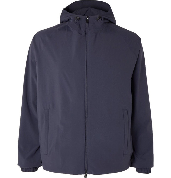 Photo: Loro Piana - MatchPlay Storm System Shell Hooded Golf Jacket - Navy