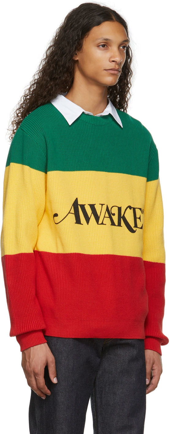Awake Ny Logo-print Long-sleeve Jumper In Multicolor