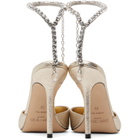 Jimmy Choo Gold Saeda 100 Heels