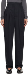 LEMAIRE Black Pleated Pants