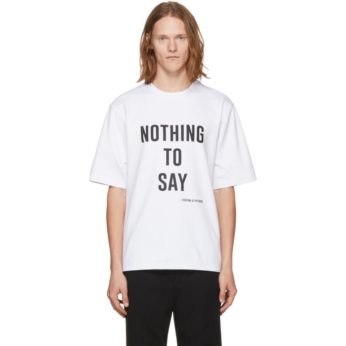 Photo: Pyer Moss White Nothing to Say T-Shirt