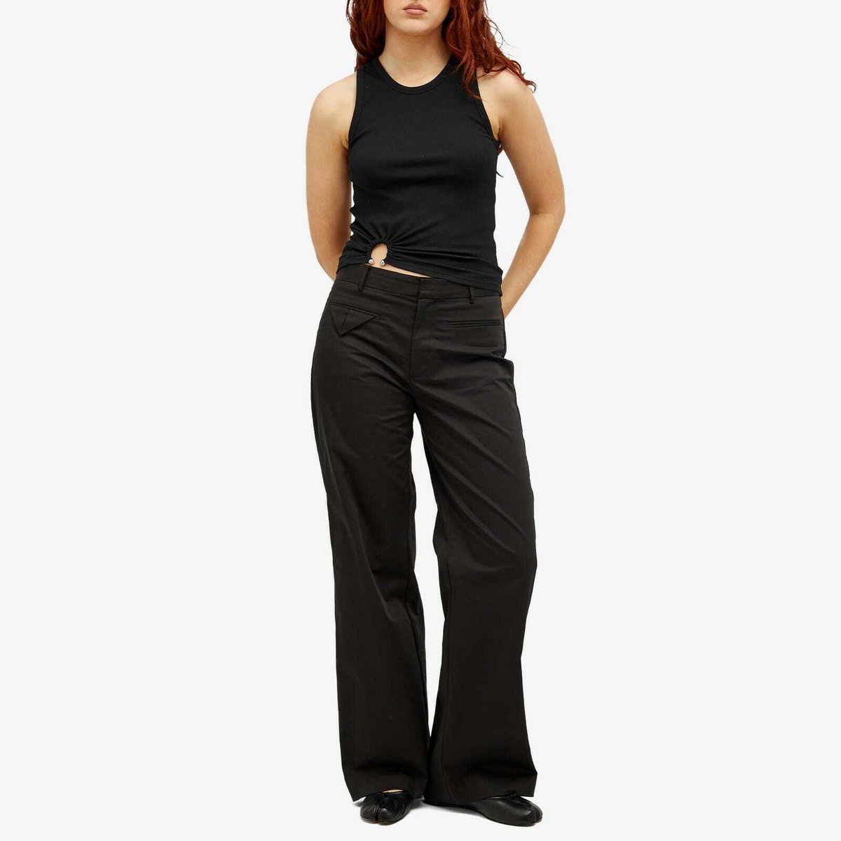 Paco Rabanne Women's Vest with Piercing in Black