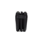 Ermenegildo Zegna Black Pelle Tessuta Three Zip Pouch