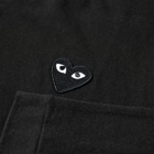 Comme des Garçons Play Men's Long Sleeve T-Shirt in Black/Black