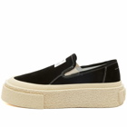 Maison Margiela Men's Oversized Sole Slip-On Sneakers in Black