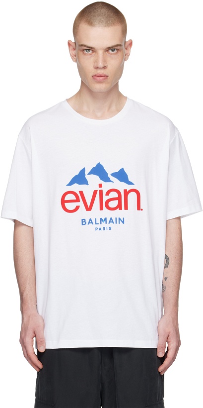 Photo: Balmain White Evian Edition T-Shirt