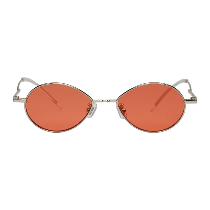 Gentle Monster Silver and Orange Cobalt Sunglasses Gentle Monster