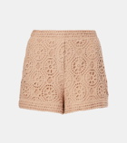Elie Saab Macramé cotton-blend shorts