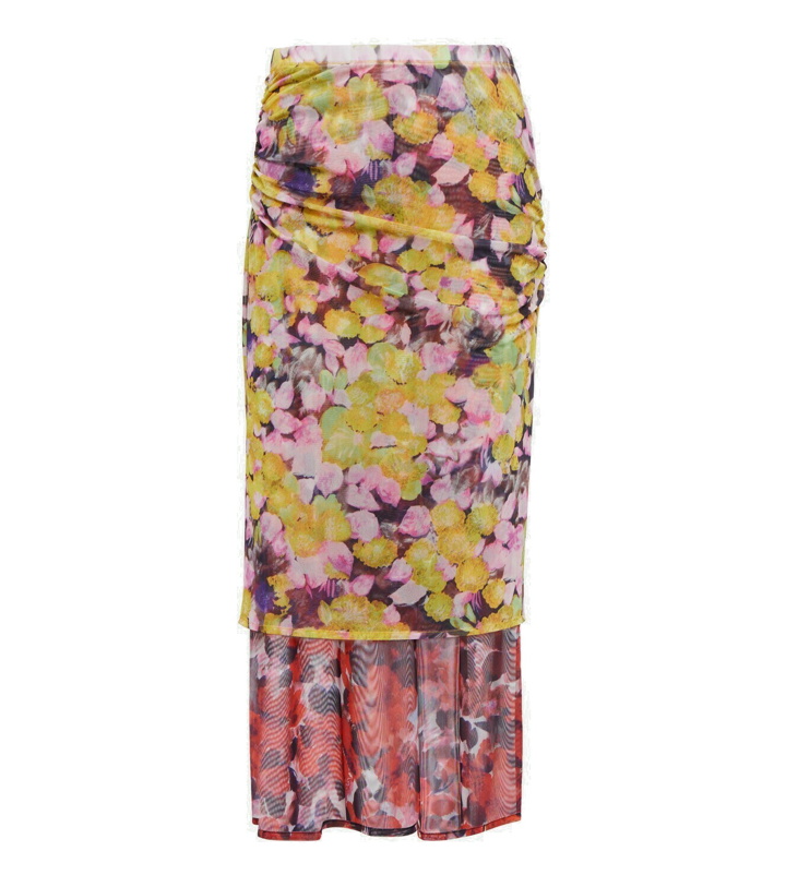 Photo: Dries Van Noten - High-rise floral midi skirt