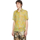 Dries Van Noten Yellow and Orange Claridge Shirt