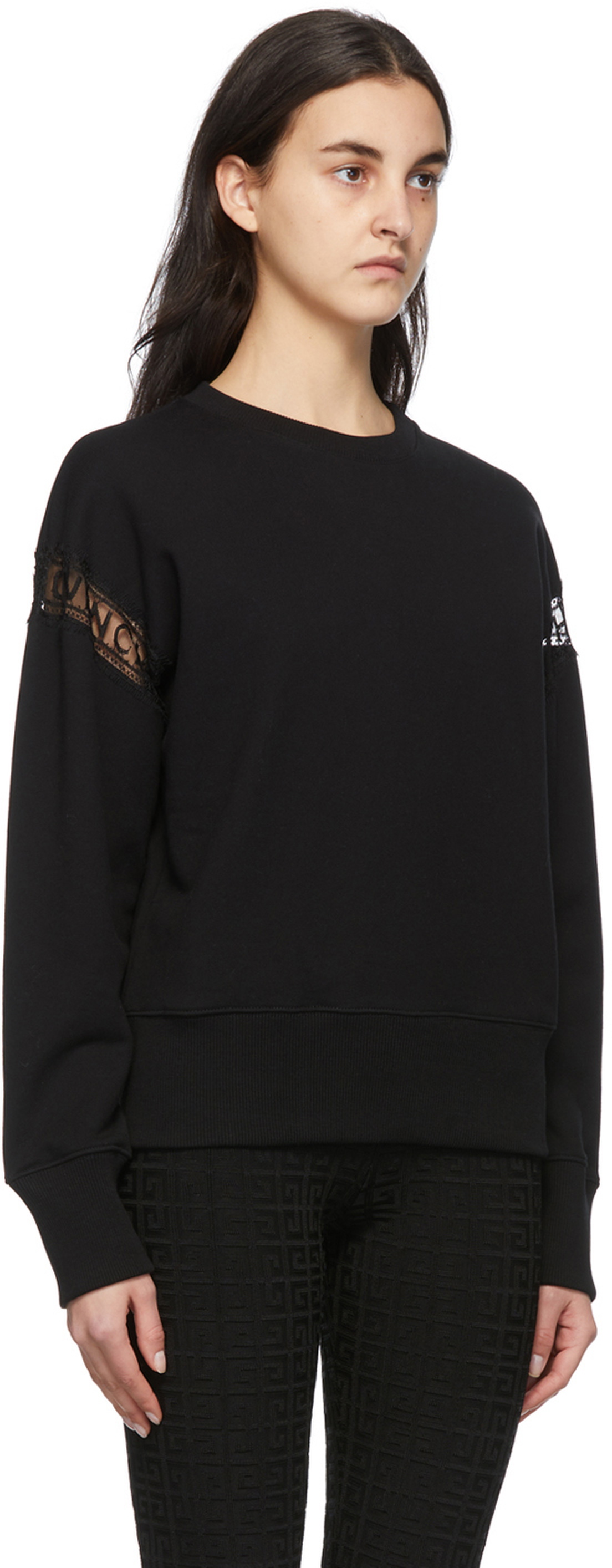 Givenchy Black Lace Insert Sweatshirt Givenchy