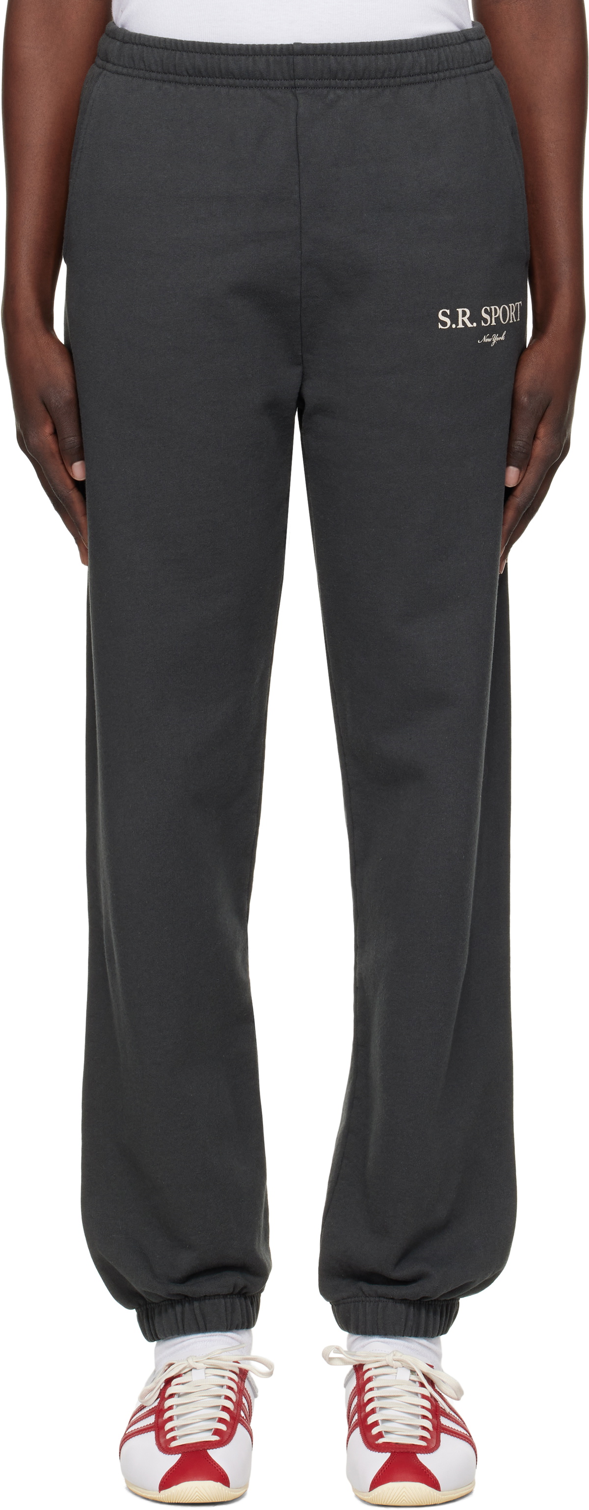 Sporty & Rich Black 'S.R. Sport' Sweatpants
