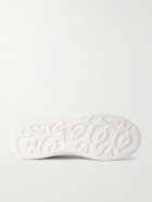 McQueen - Exaggerated-Sole Textured-Leather Sneakers - Neutrals